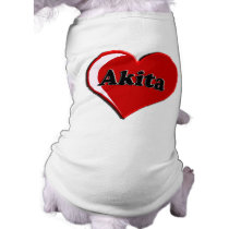 Akita Heart Dog Lover Gifts Pet Tee Shirt