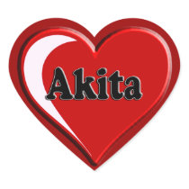 Akita Heart Dog Lover Gifts Sticker
