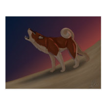 Akita Howl Postcard