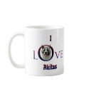 Akita I Love mugs