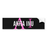 Akita Inu Breed Monogram bumper stickers