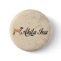 Akita Inu Pinback Button