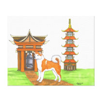 Akita Inu Gallery Wrapped Canvas