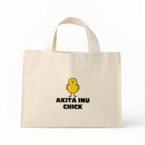 Akita Inu Chick Canvas Bags