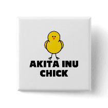 Akita Inu Chick Pin