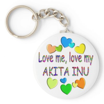 AKITA INU KEYCHAINS by TLArnold4