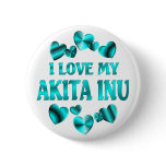 AKITA INU Love Pinback Button