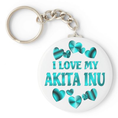 AKITA INU Love Key Chain by DogBreed_AtoD