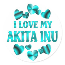 AKITA INU Love Stickers
