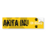 Akita Inu on Board bumper stickers