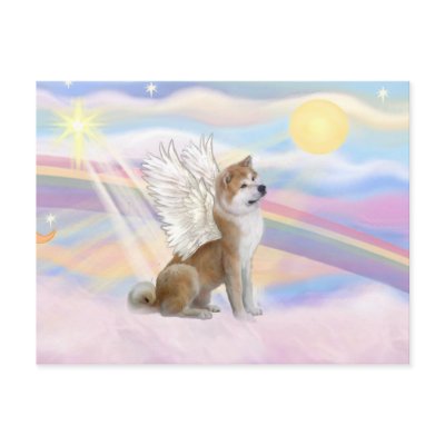 Akita Inu Postcards by dogartgifts