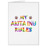 Akita Inu Rules Fun Greeting Cards