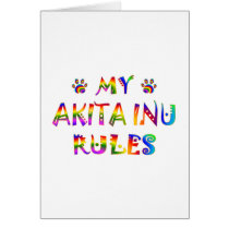 Akita Inu Rules Fun Greeting Cards
