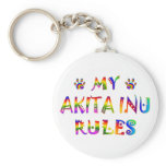 Akita Inu Rules Fun Keychains