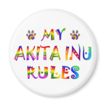 Akita Inu Rules Fun Magnets