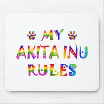 Akita Inu Rules Fun Mousepads