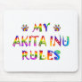 Akita Inu Rules Fun Mousepads