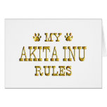 Akita Inu Rules Gold Cards