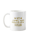 Akita Inu Rules Gold Mugs