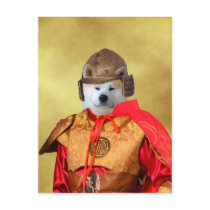 Akita Inu Samurai Postcard