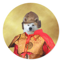 Akita Inu Samurai Sticker