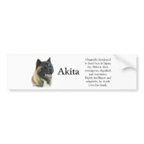 Akita Inu Trivia Bumper Sticker