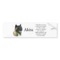 Akita Inu Trivia Bumper Sticker bumper stickers