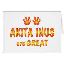 Akita Inus are Great Greeting Cards
