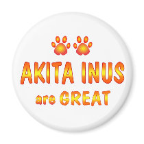Akita Inus are Great Refrigerator Magnets