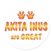 Akita Inus are Great Stickers