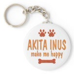 Akita Inus Make Me Happy Key Chains