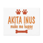 Akita Inus Make Me Happy Postcard