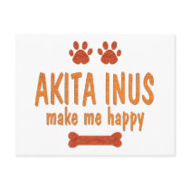Akita Inus Make Me Happy Postcard