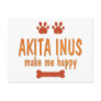 Akita Inus Make Me Happy Postcard