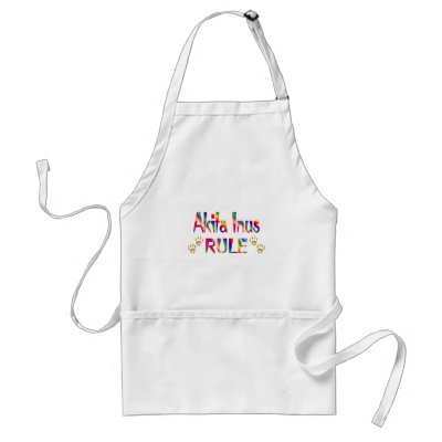 Akita Inus Rule Aprons by DogBreed_AtoD