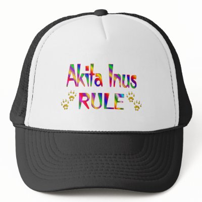 Akita Inus Rule Trucker Hat by TLArnold4