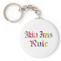 AKITA INUS RULE keychains