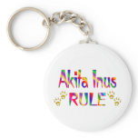 Akita Inus Rule Keychains