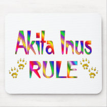 Akita Inus Rule Mouse Mats
