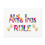 Akita Inus Rule Post Card