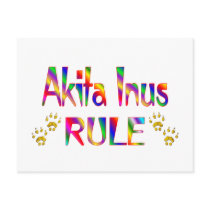 Akita Inus Rule Post Card