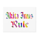 AKITA INUS RULE POST CARDS