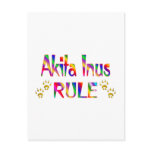 Akita Inus Rule Postcard