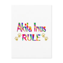 Akita Inus Rule Postcard