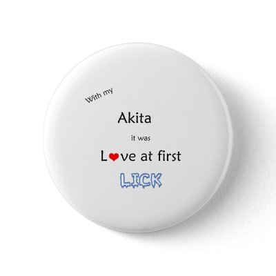 Akita Lick Design Pins by GreyWolfCreation