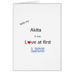 Akita Lick Design Greeting Cards