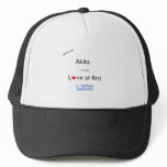 Akita Lick Design Trucker Hats