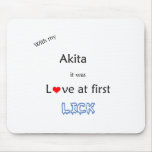 Akita Lick Design Mouse Pad