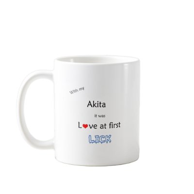Akita Lick Design Coffee Mug by GreyWolfCreation