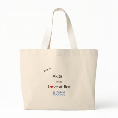 Akita Love at First Lick Bag by GreyWolfCreation